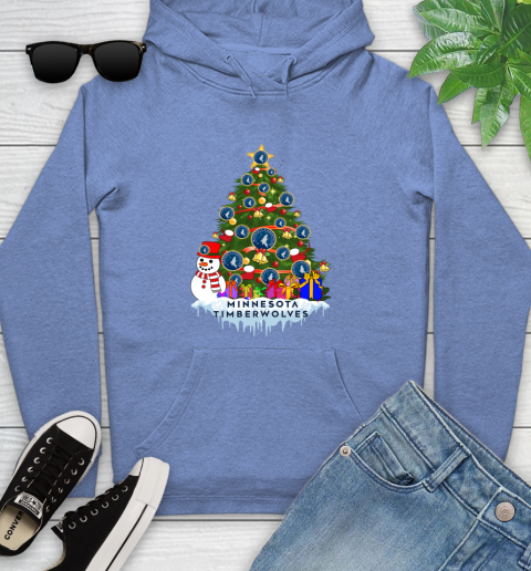 Minnesota Timberwolves Merry Christmas NBA Basketball Sports Youth Hoodie 12
