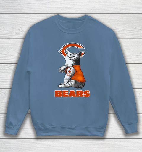 NFL Football My Cat Loves Chicago Bears Sweatshirt 6