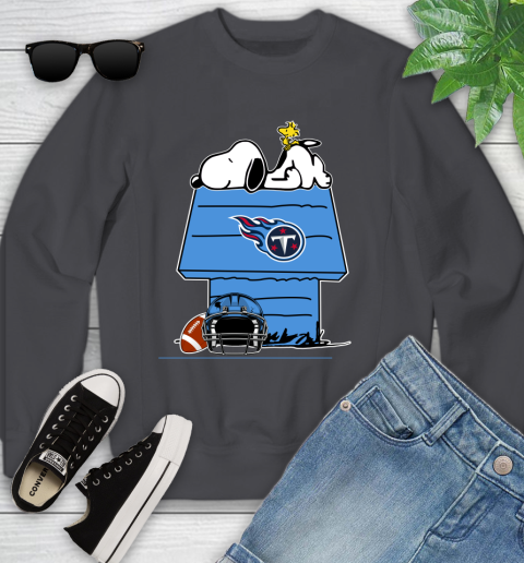 Tennessee Titans NFL Football Snoopy Woodstock The Peanuts Movie Youth Sweatshirt 6