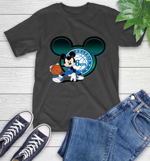 NBA Philadelphia 76ers Mickey Mouse Disney Basketball T-Shirt 2