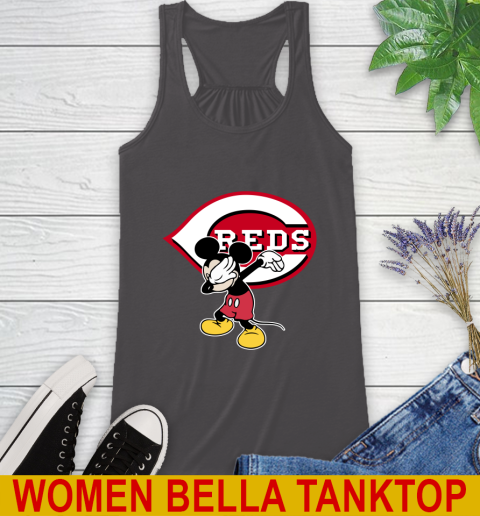 Cincinnati Reds MLB Baseball Dabbing Mickey Disney Sports Racerback Tank 13 Cincinnati Reds MLB Baseball Dabbing Mickey Disney Sports Racerback Tank - Image 13