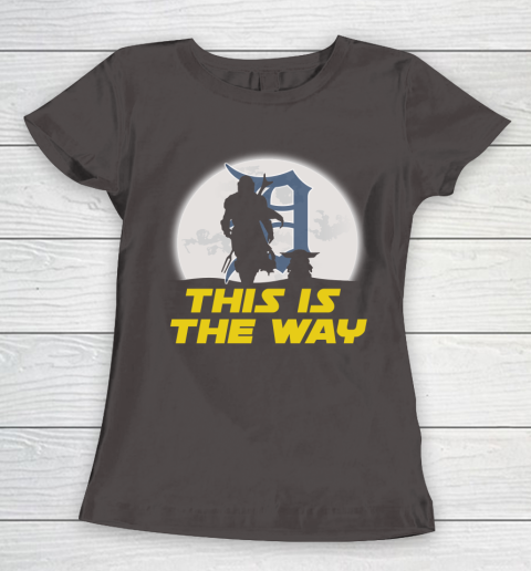 Detroit Tigers MLB Baseball Star Wars Yoda And Mandalorian This Is The Way Women's T-Shirt 7