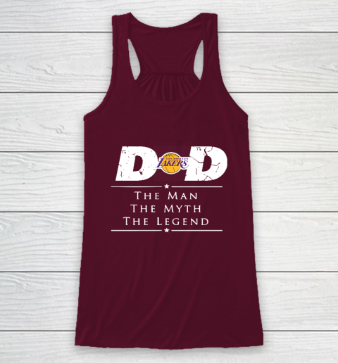 Los Angeles Lakers NBA Basketball Dad The Man The Myth The Legend Racerback Tank 2
