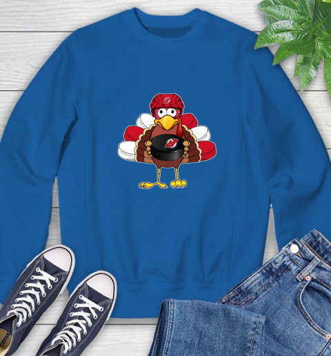 New Jersey Devils Turkey Thanksgiving Day Sweatshirt 8