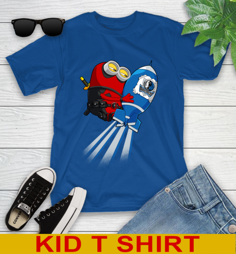 NBA Basketball Dallas Mavericks Deadpool Minion Marvel Shirt Youth T-Shirt 10