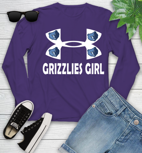 NBA Memphis Grizzlies Girl Under Armour Basketball Sports Youth Long Sleeve 4