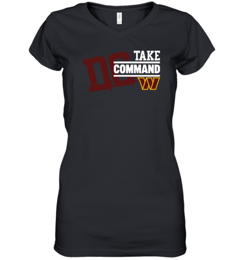 Washington Commanders DC PROPER Take Command Mineral Wash Vintage Women's V-Neck T-Shirt