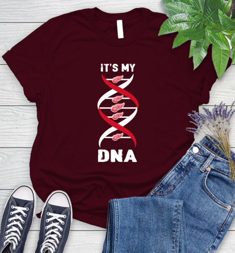 Detroit Red Wings NHL Hockey It's My DNA Sports Women's T-Shirt 7