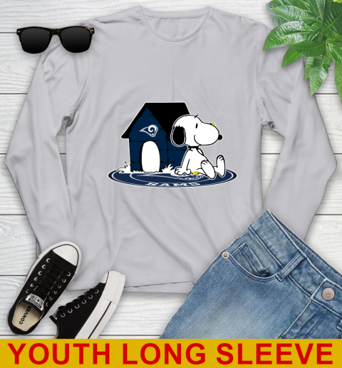 NFL Football Los Angeles Rams Snoopy The Peanuts Movie Shirt Youth Long Sleeve 6