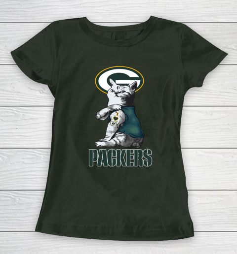 NFL Football My Cat Loves Green Bay Packers Women's T-Shirt 4
