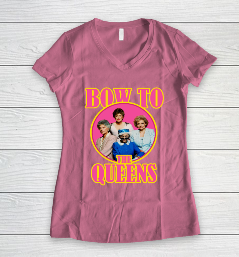 Golden Girls Tshirt Bow To The Queens Women's V-Neck T-Shirt 7