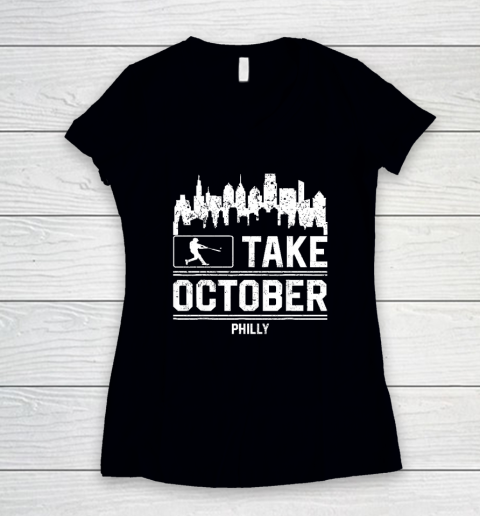 Philly Take October Philadelphia Women's V-Neck T-Shirt