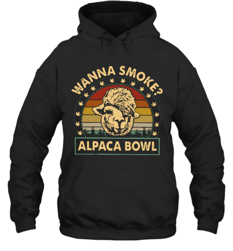 Vintage Wanna Smoke Alpaca Bowl Hoodie