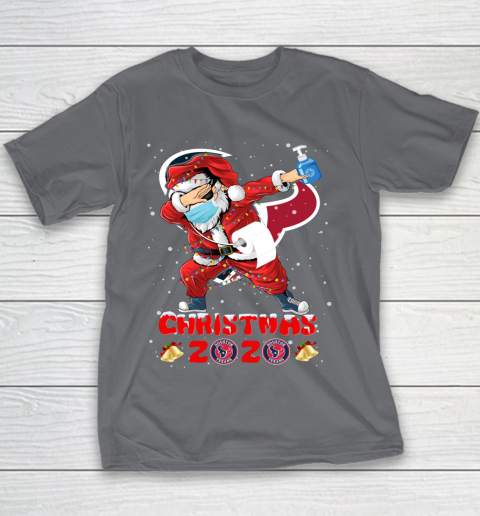 Houston Texans Funny Santa Claus Dabbing Christmas 2020 NFL Youth T-Shirt 5