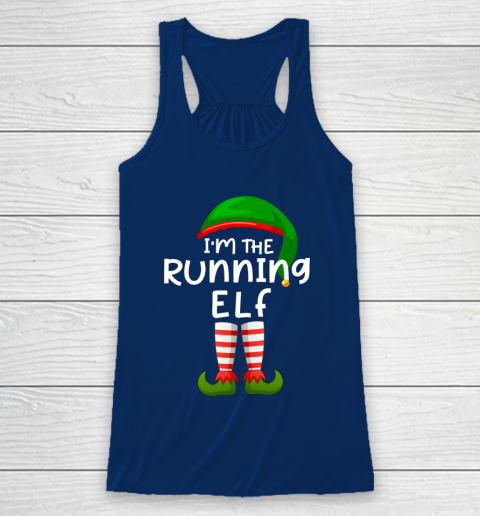 I m The Running Elf Funny Elf Family Matching Christmas Racerback Tank 6
