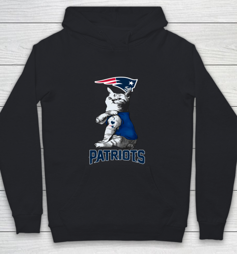 NFL Football My Cat Loves New England Patriots Youth Hoodie