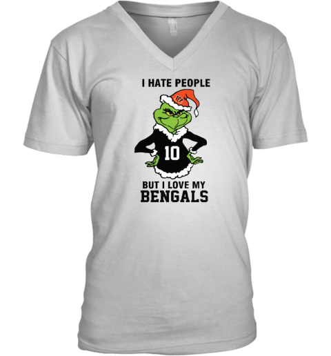 I Hate People But I Love My Bengals Cincinnati Bengals NFL Teams V-Neck T-Shirt