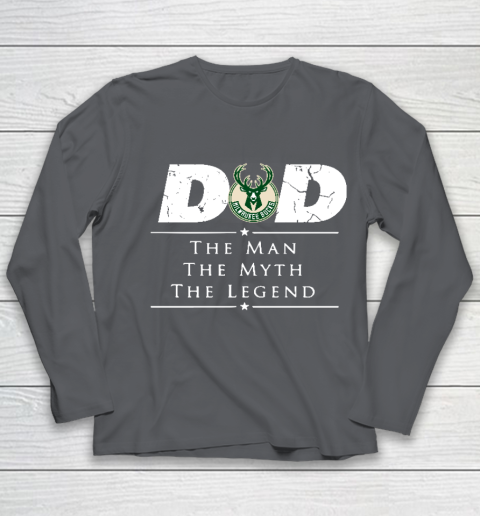 Milwaukee Bucks NBA Basketball Dad The Man The Myth The Legend Youth Long Sleeve 6