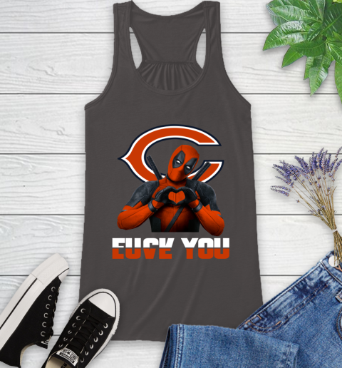 NHL Chicago Bears Deadpool Love You Fuck You Football Sports Racerback Tank 11