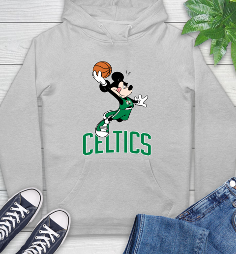 NBA Basketball Boston Celtics Cheerful Mickey Mouse Shirt Hoodie 6