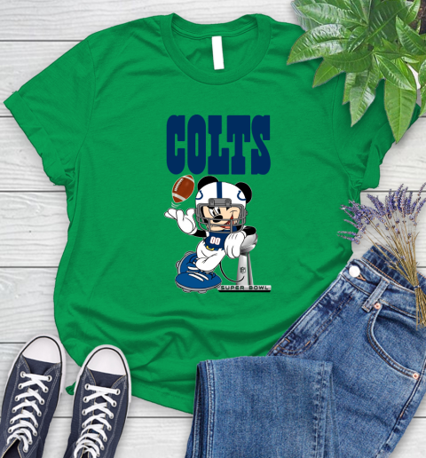 NFL Indianapolis Colts Mickey Mouse Disney Super Bowl Football T Shirt Women's T-Shirt 6