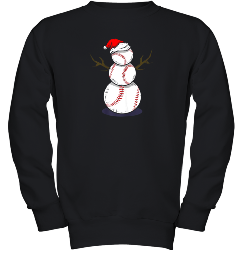 Christmas in July Summer Baseball Snowman Party Shirt Gift Youth Sweatshirt
