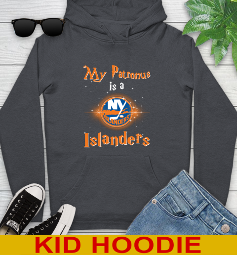 NHL Hockey Harry Potter My Patronus Is A New York Islanders Youth Hoodie - Image 10