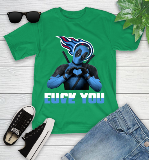 NHL Tennessee Titans Deadpool Love You Fuck You Football Sports Youth T-Shirt 8