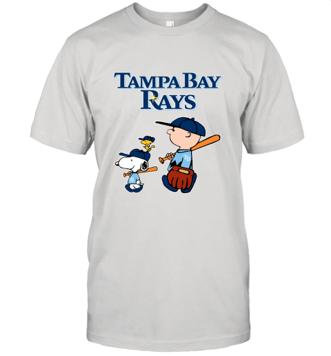 Tampa Bay Rays Let's Play Baseball Together Snoopy MLB Unisex Jersey Tee