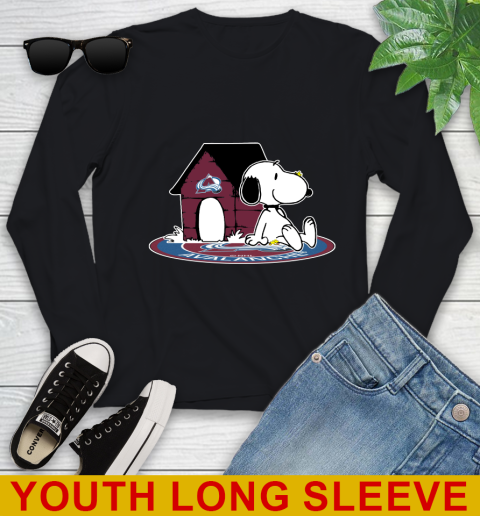 NHL Hockey Colorado Avalanche Snoopy The Peanuts Movie Shirt Youth Long Sleeve 2