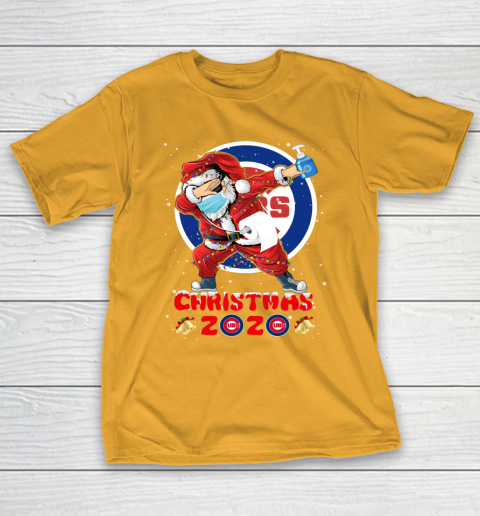 Chicago Cubs Funny Santa Claus Dabbing Christmas 2020 MLB T-Shirt 2