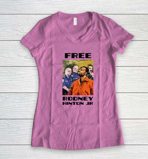 Free Rodney Hinton Jr Women's V-Neck T-Shirt 6
