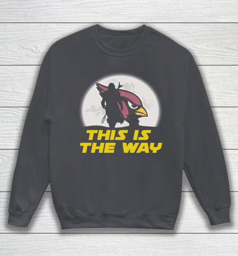Arizona Cardinals NFL Football Star Wars Yoda And Mandalorian This Is The Way Sweatshirt 4
