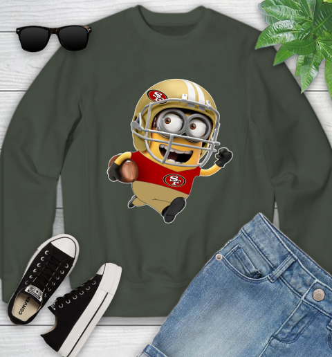 NFL San Francisco 49ers Minions Disney Football Sports Youth Sweatshirt 10