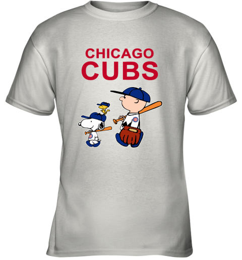 Chicago Cubs Let's Play Baseball Together Snoopy MLB Youth T-Shirt 