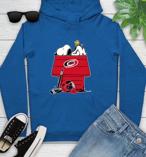 Carolina Hurricanes NHL Hockey Snoopy Woodstock The Peanuts Movie Youth Hoodie 9