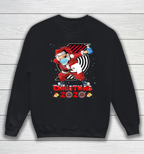 Portland Trail Blazers Funny Santa Claus Dabbing Christmas 2020 NBA Sweatshirt