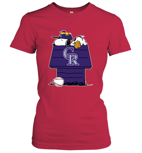 MLB The Peanuts Movie Snoopy Forever Win Or Lose Baseball Colorado Rockies  T Shirt