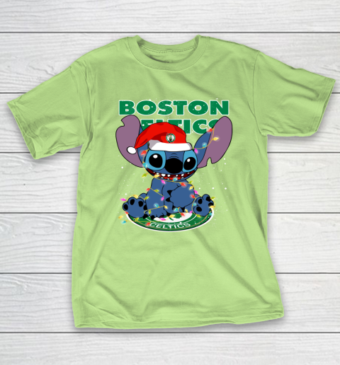 Boston Celtics NBA noel stitch Basketball Christmas T-Shirt 6