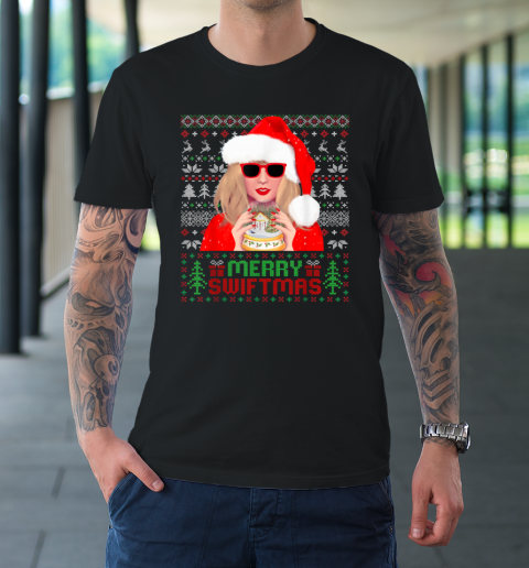 Merry Swiftmas Era Funny Ugly Sweater Christmas Xmas Holiday T-Shirt