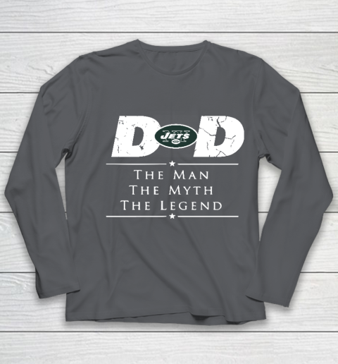 New York Jets NFL Football Dad The Man The Myth The Legend Youth Long Sleeve 6
