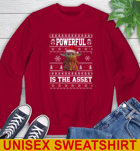 Powerful Is The Asset Baby Yoda Christmas Star Wars Shirts 33