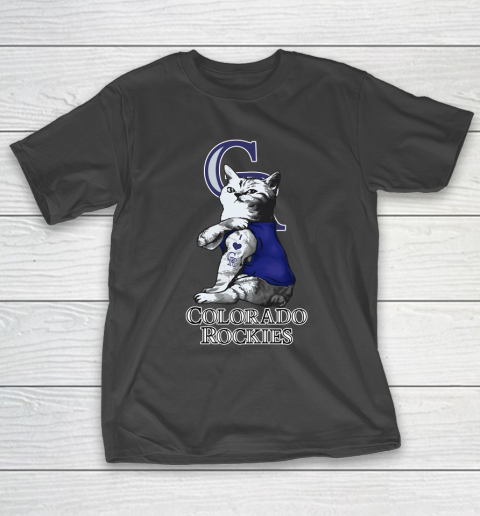 MLB Baseball My Cat Loves Colorado Rockies T-Shirt
