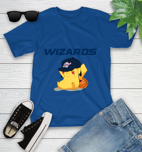 NBA Pikachu Basketball Sports Washington Wizards Youth T-Shirt 9