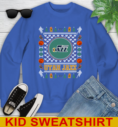 Utah Jazz Merry Christmas NBA Basketball Loyal Fan Youth Sweatshirt 6