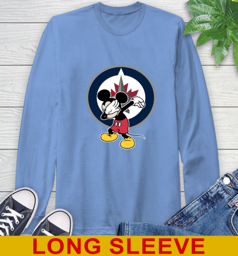 Winnipeg Jets NHL Hockey Dabbing Mickey Disney Sports Long Sleeve T-Shirt 11