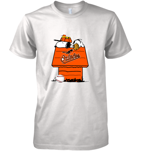 Baltimore Orioles Snoopy And Woodstock Resting Together MLB Premium Men's T-Shirt
