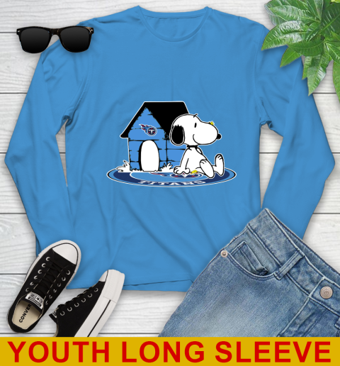 NFL Football Tennessee Titans Snoopy The Peanuts Movie Shirt Youth Long Sleeve 8