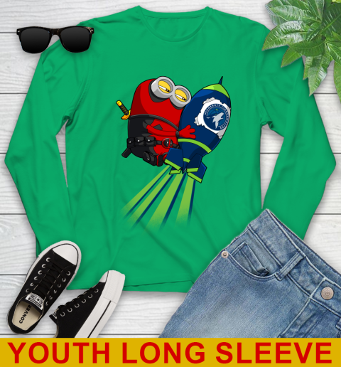 NBA Basketball Minnesota Timberwolves Deadpool Minion Marvel Shirt Youth Long Sleeve 7