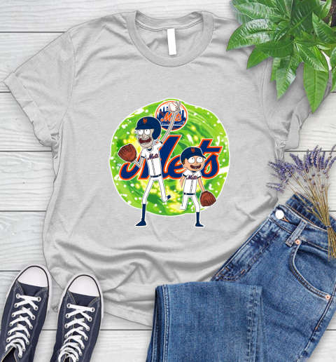 MLB New York Mets Rick And Morty Baseball Sports Women's T-Shirt